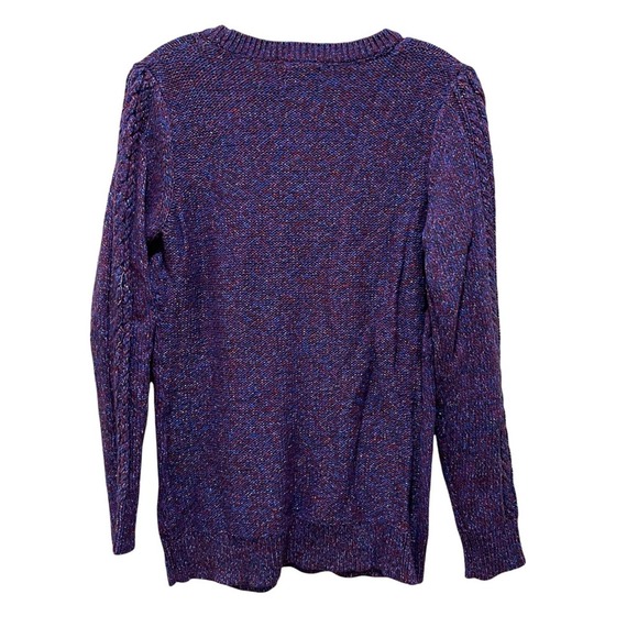 Old Navy Cable Knit Crew Neck Sweater Purple Size Large - Picture 8 of 8